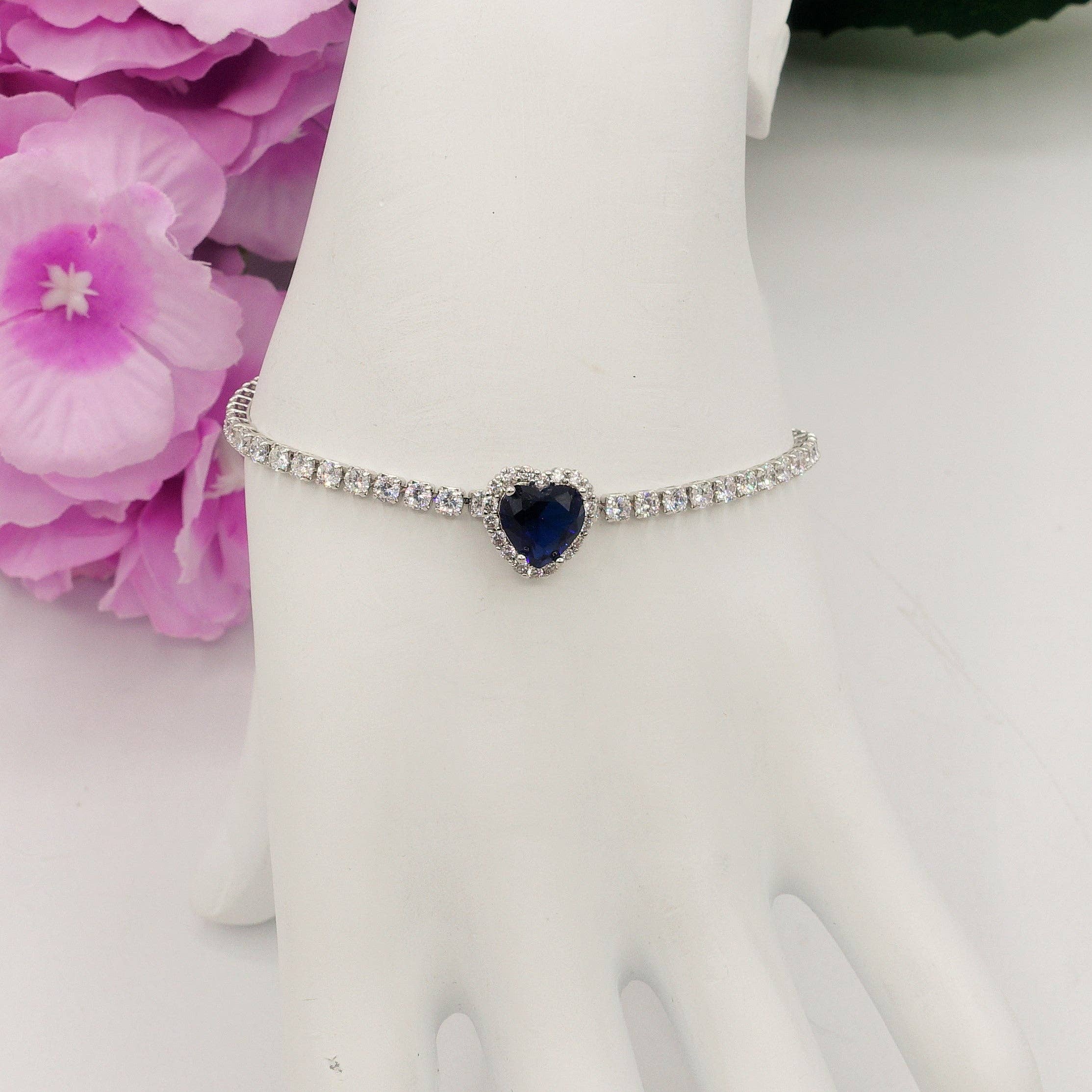 Daemon srls - Vendita all'ingrosso Bracciali tennis - DIANA ~Chunky~ Bracciale tennis con cuore in zirconi cubici5