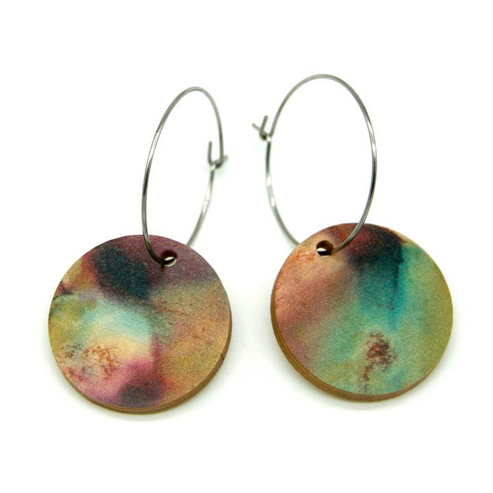 Runde 25 Flug Holzohrringe für den Großhandel von Solart