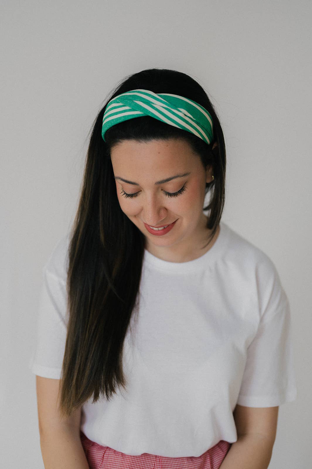 Nuevemi - Wholesale Fashion Headband - Women's - Green Striped Headband1