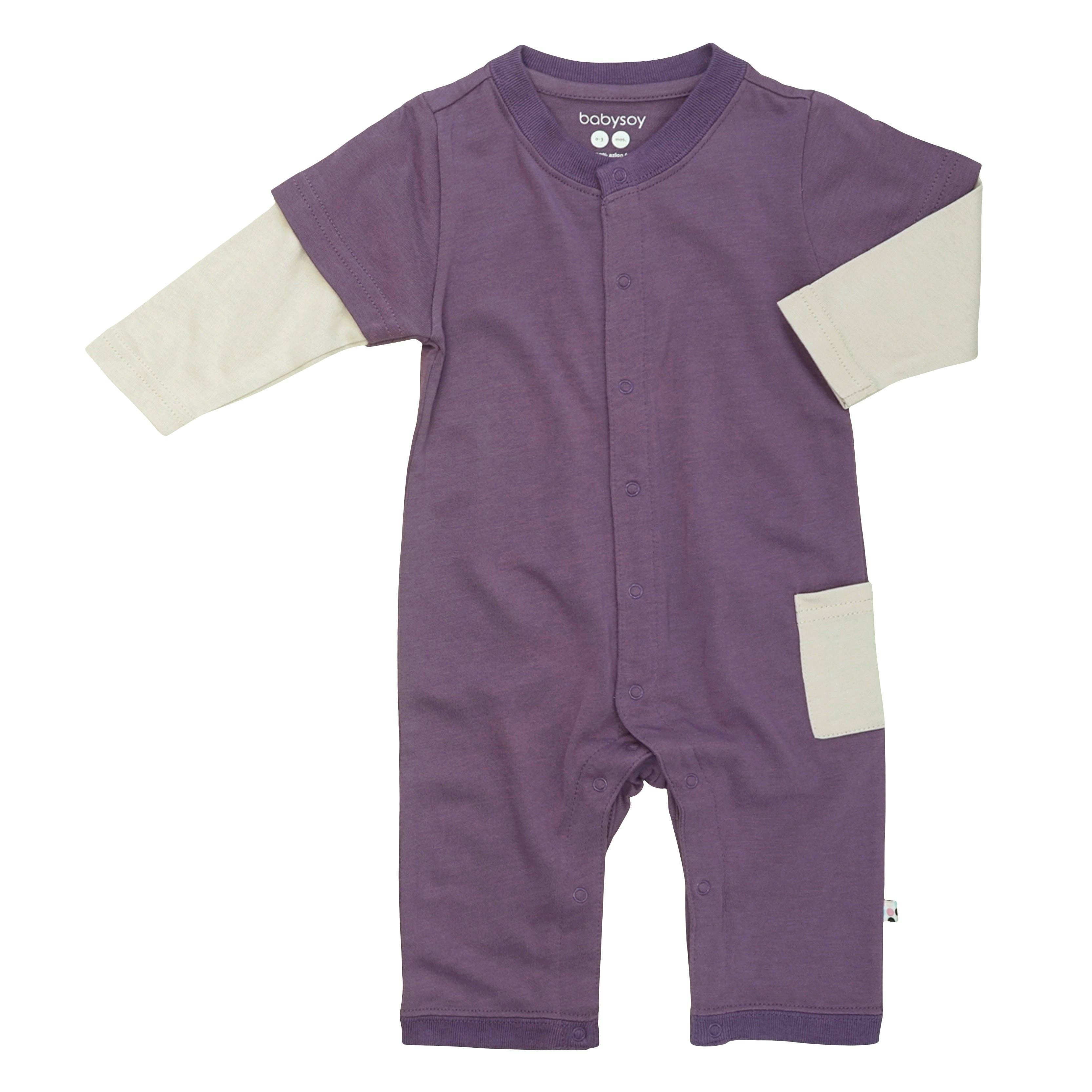 babysoy Inc - Vente Barboteuse – bébé - Combinaison à manches longues de style baseball basique4