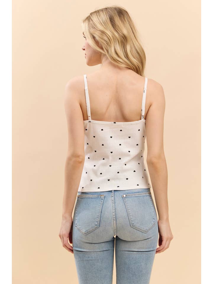 Heart & Hips - Wholesale Camisole - Women's - JC54289P - LACE TRIMMED BOW TIE CAMISOLE TANK3