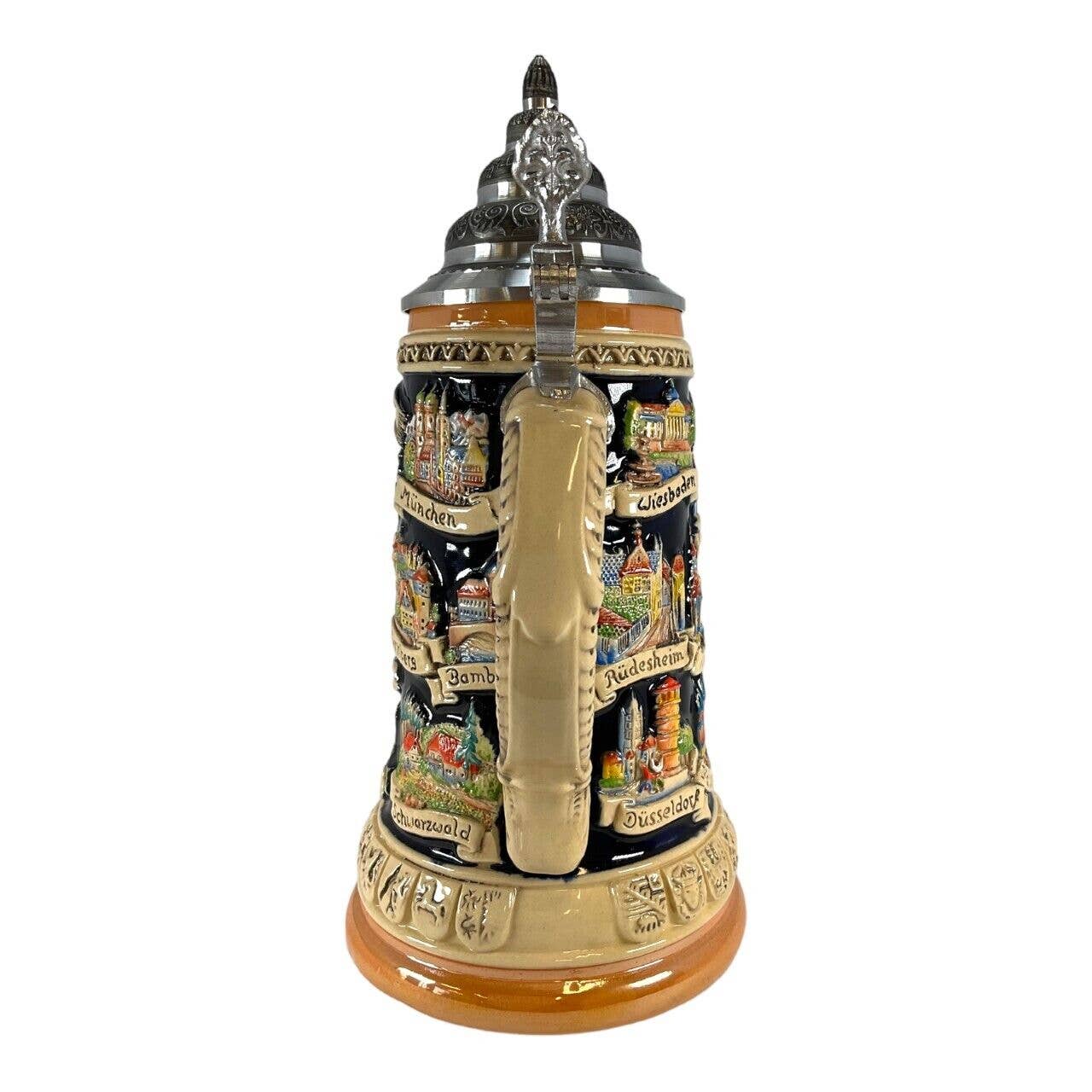 Pinnacle Peak Trading - Wholesale Beer Glass/Mug - Deutschland Germany Eagle City Panorama German Beer Stein1