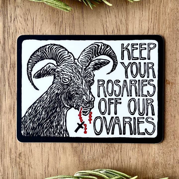 Autocollant "Pas de chapelets sur nos ovaires" | vinyle mat pour la vente par stickiemi
