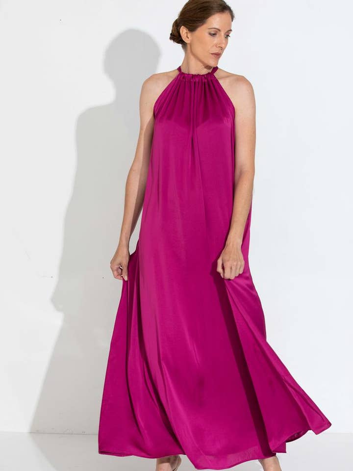 Lorna - Araluen - Halter Dress - Australian Made for wholesale by Tale the Label