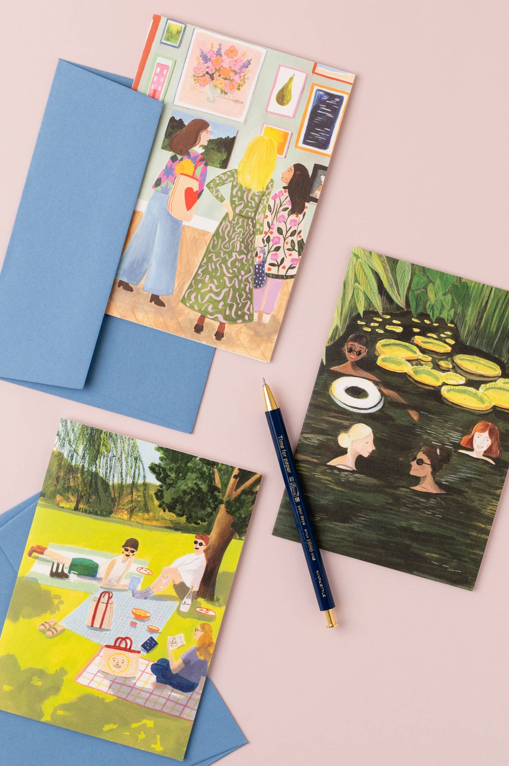 Peggy & Kate - Wholesale Everyday Greeting Card - Wild Swimmers Card | Outdoor Swimming | Lake | Cold Swim2