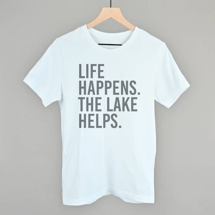 Ivy + Cloth - Wholesale Graphic Sweatshirt - Women's - Life Happens. The Lake Helps.