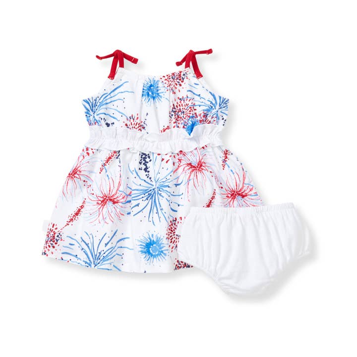 Cloud Fireworks Dress & Diaper Cover Set - Infant for wholesale on Faire