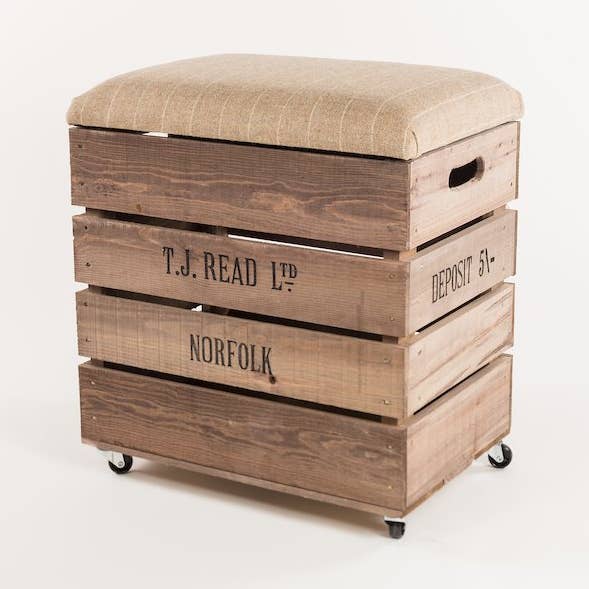 Natural stripe tweed breakfast bar stool for wholesale by Tiffany Jayne