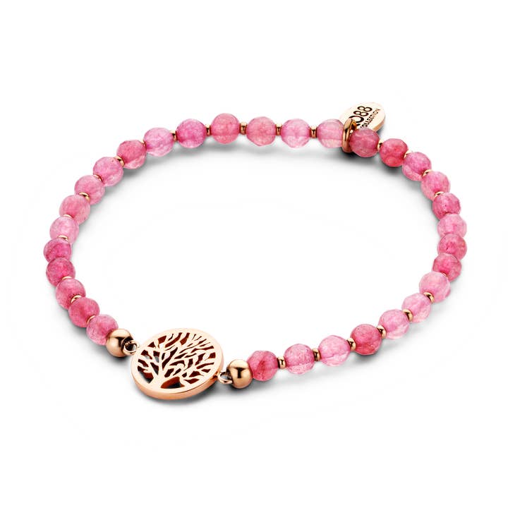 CO88 bracelet tree of life pink jade ipr for wholesale by CO88 Collection