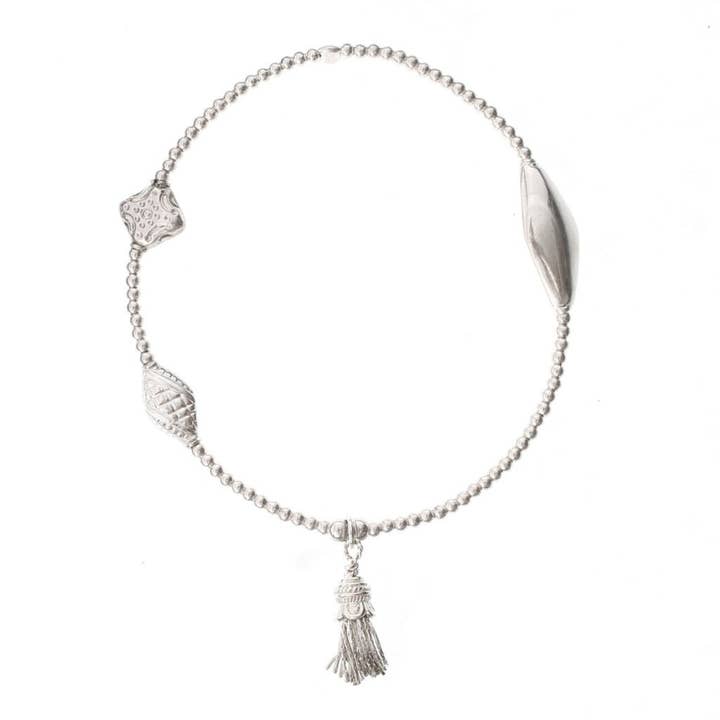 Mini Tassel Silver Bracelet for wholesale by Good Charma
