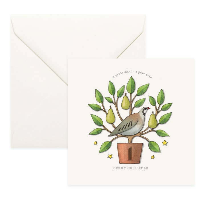 Tarjetas / 12 días de Navidad . Cuadrado para venta al por mayor de Yeesan Loh