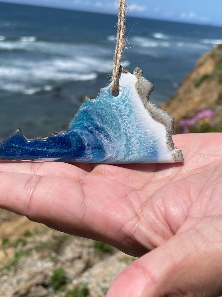 Décoration océanique de l'État de Virginie pour la vente par Flow Art Studios