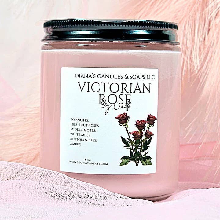Vela Rosas Victorianas para venta al por mayor de Diana's Candles and Soaps LLC