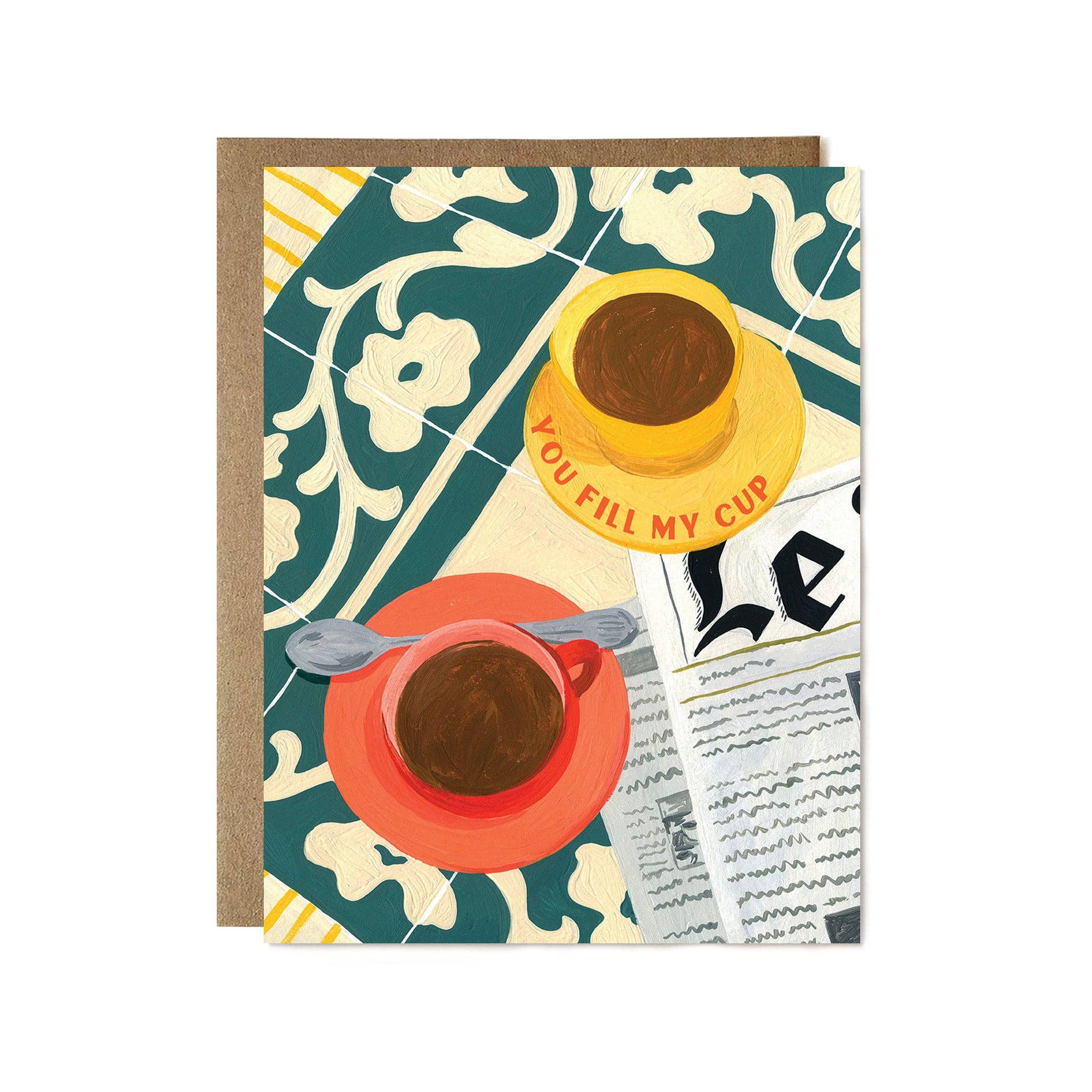 Ula Bloom - Vente Cartes de déclaration d'amour - Carte You Fill My Cup