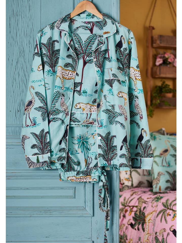 Namaste - Wholesale Sleepwear Set - Women's - Jungle Print Pyjamas