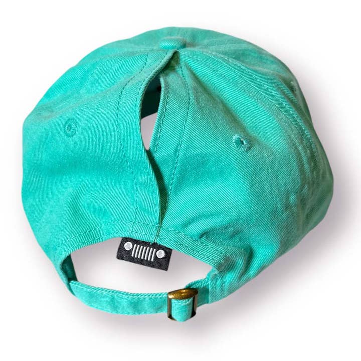 Detroit Shirt Co. - Wholesale Ponytail Cap - Women's - Hat - Jeep Chino Twill Ponytail with Chenille Text Patch
