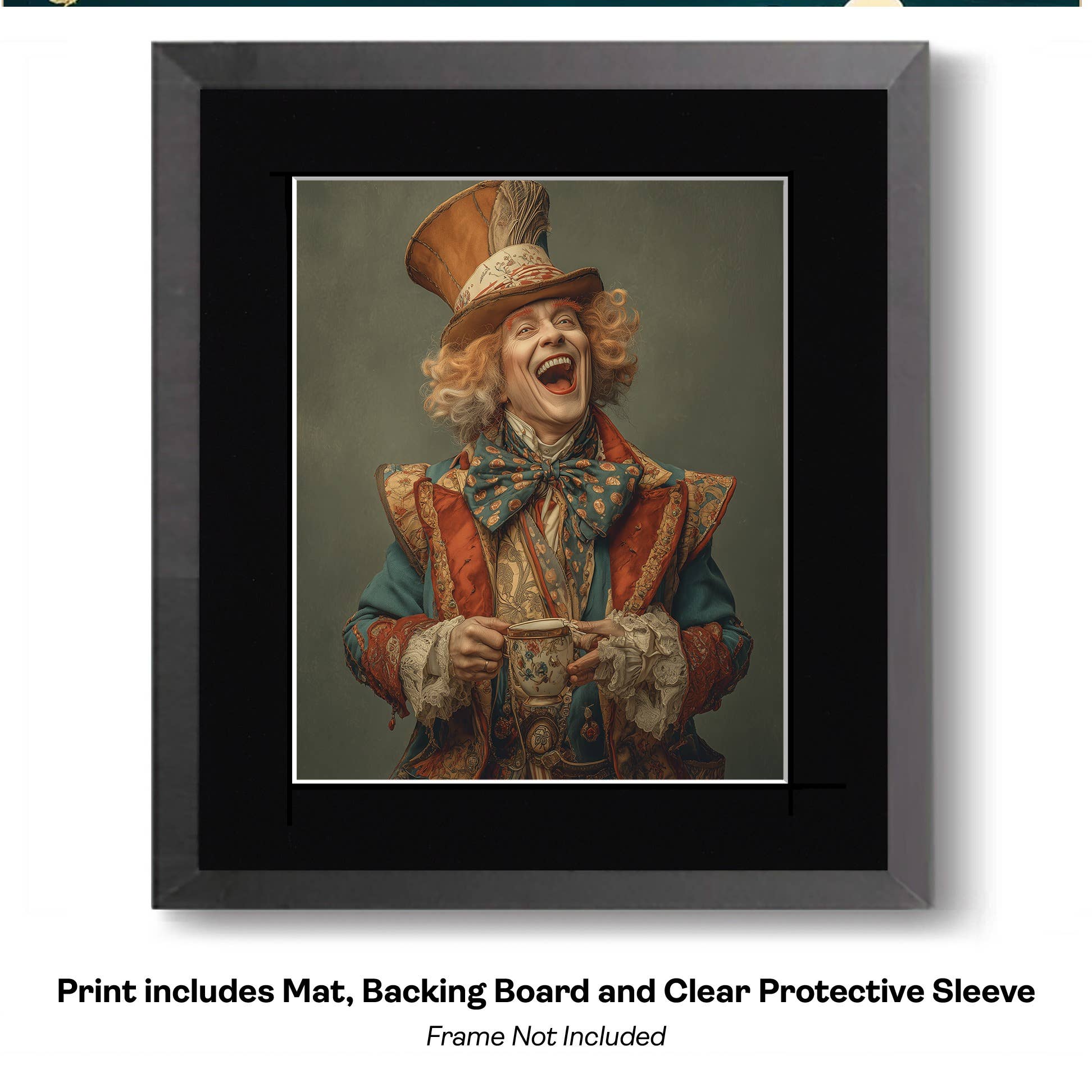 Mowbi - Wholesale Art Print - Mad Hatter Portrait art print - 8"x10" Artwork for 11"x14" Frame16