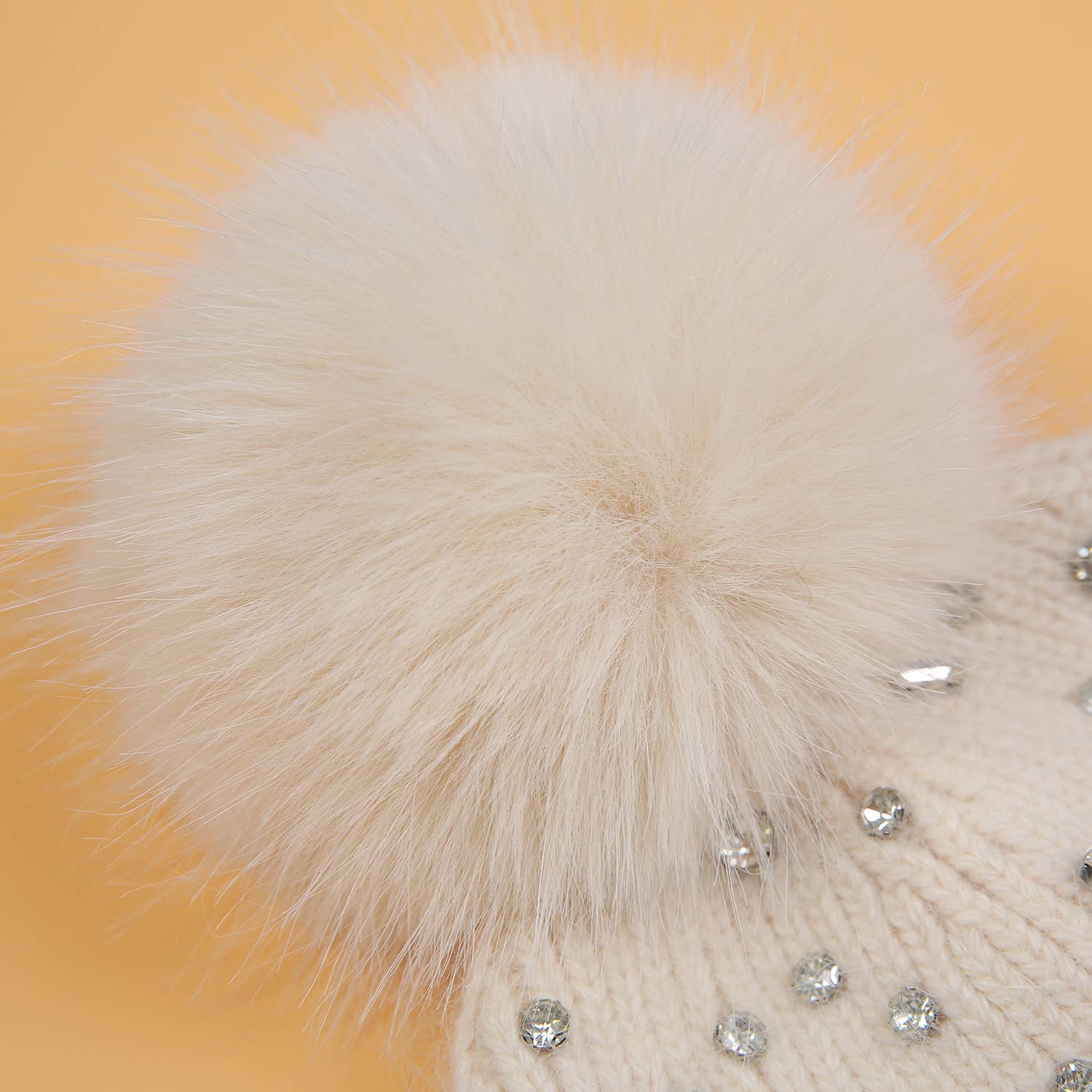 PEACH ACCESSORIES – Engroshandel Beanie - Dame – Glitrende Juvel Pompom Hat SD1156