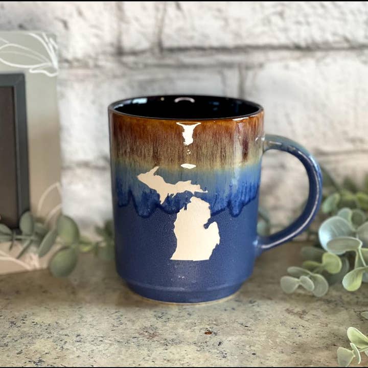 Endless Etching LLC - Wholesale Coffee Mug - Ceramic Coffee Mugs - blue and brown1