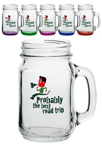 Market Street Promotions - Wholesale Drinking Glass/Cup - Coctail Mason Jars with Handles0