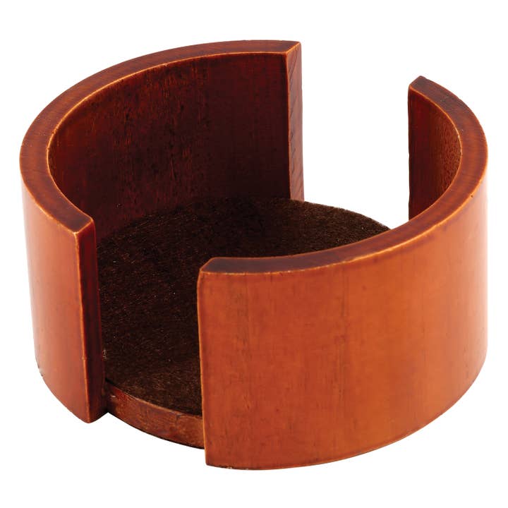 CounterArt/Highland Home/Thirstystone/CoasterStone - Wholesale Coasters - Thirstystone Circular Oak Wood Coaster Holder