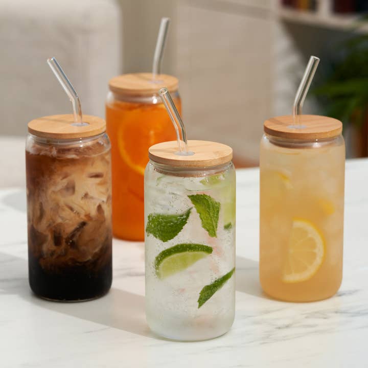 TRUE - Wholesale Insulated Mug/Tumbler - Everyday Glass Tumblers - Set of 4