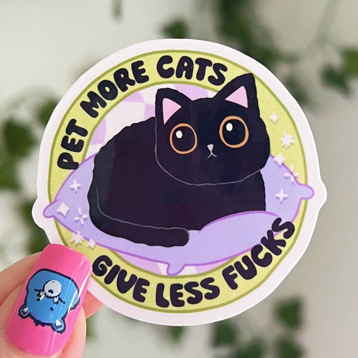 Melting Hearts Co - Wholesale Sticker - Pet More Cats Give Less Fucks Sticker0