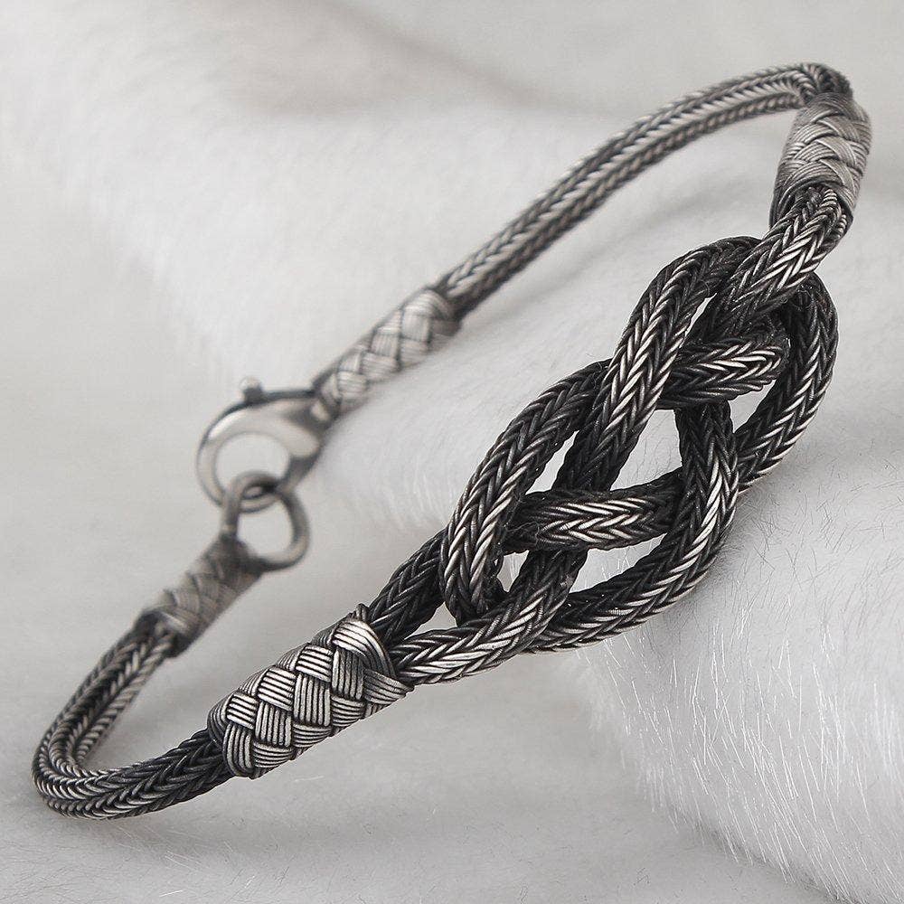 Ephesus Jewelry - Wholesale Jewelry - Men's - Infinity Knot Mens Bracelet In Sterling Silver2