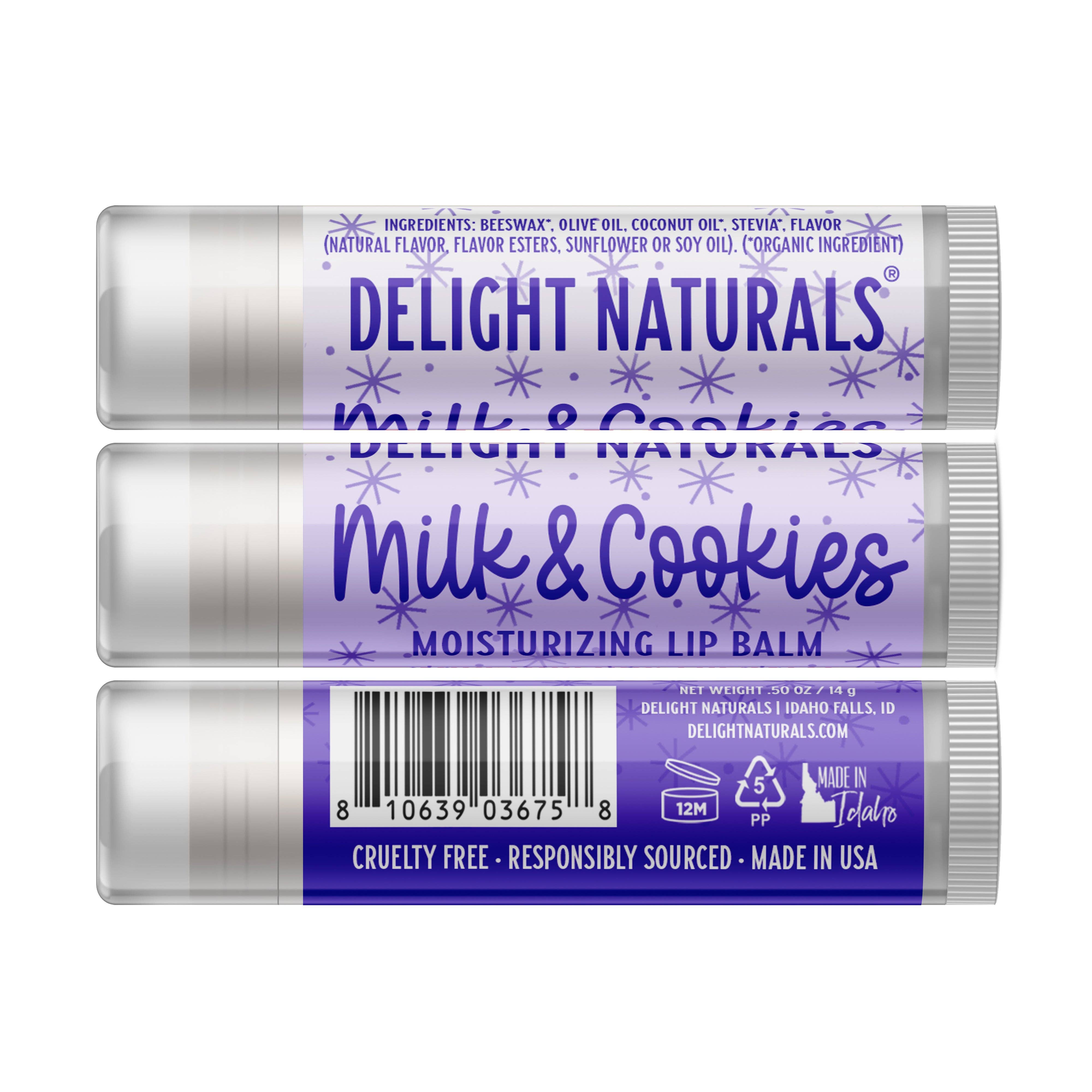 Delight Naturals - Wholesale Lip Balm - Jumbo Milk & Cookies Lip Balm1