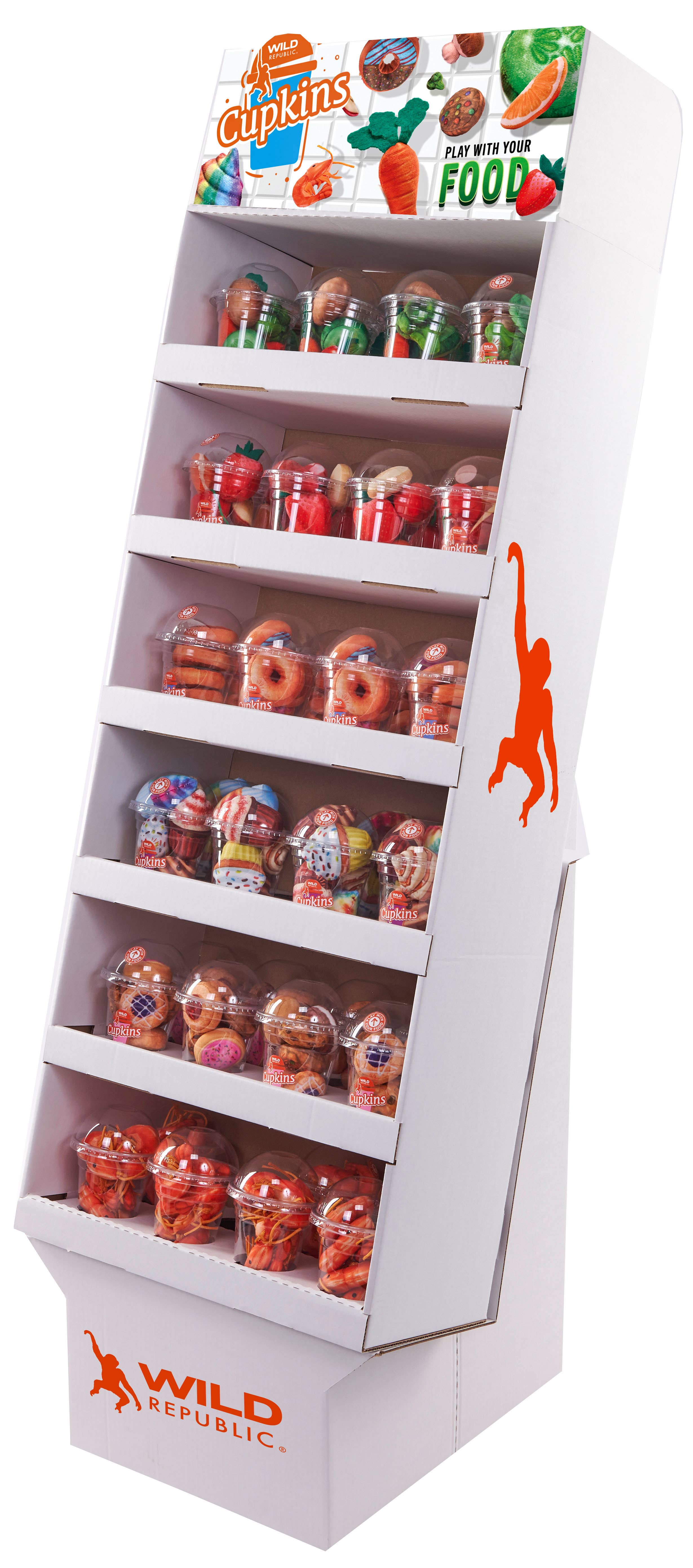 Wild Republic - Wholesale Toy Set - Kids - PDQ 48 Cupkins Slimy Sliders Stuffed Animal 5"0