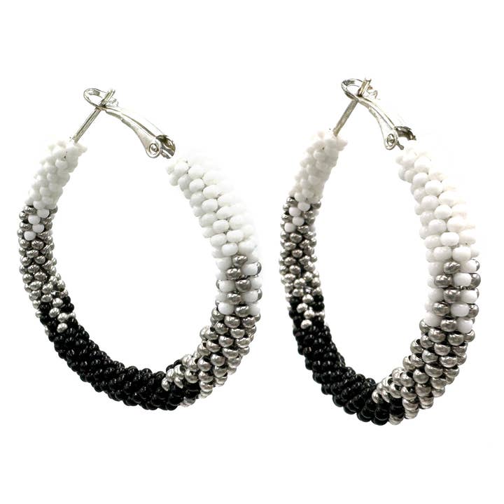 Lunar Deer - Wholesale Hoop Earrings - Colorful Seed Bead Hoop Earrings1