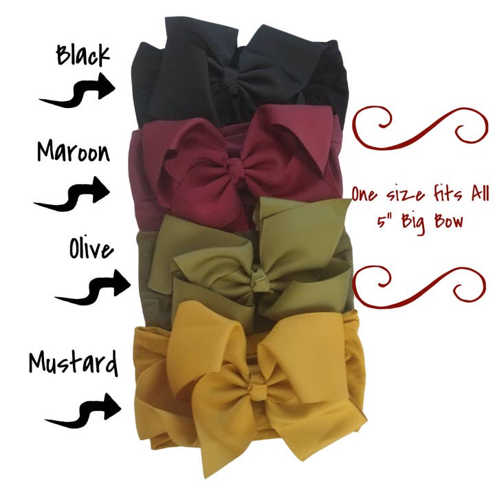 Bea – wholesale Pannband - Baby – Ribbon Bow Nylon huvud wrap, 5 ”Bow Pannband för baby flickor.2