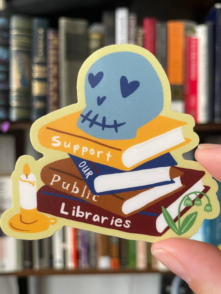 Support Our Public Libraries Sticker for wholesale by LD Nehls
