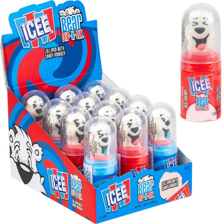 I Got Your Candy - Wholesale Lollipop - Koko's ICEE Bear Dip-N-Lik 1.41oz - 8/12ct
