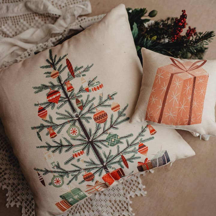 UniikPillows - Wholesale Throw/Decorative Pillow - Nordic Pine Christmas Tree | Throw Pillow | Thank you Gift | Teacher Gift | New Home Gift | Grandma Gift | Mom Gift | Rustic Farmhouse Decor