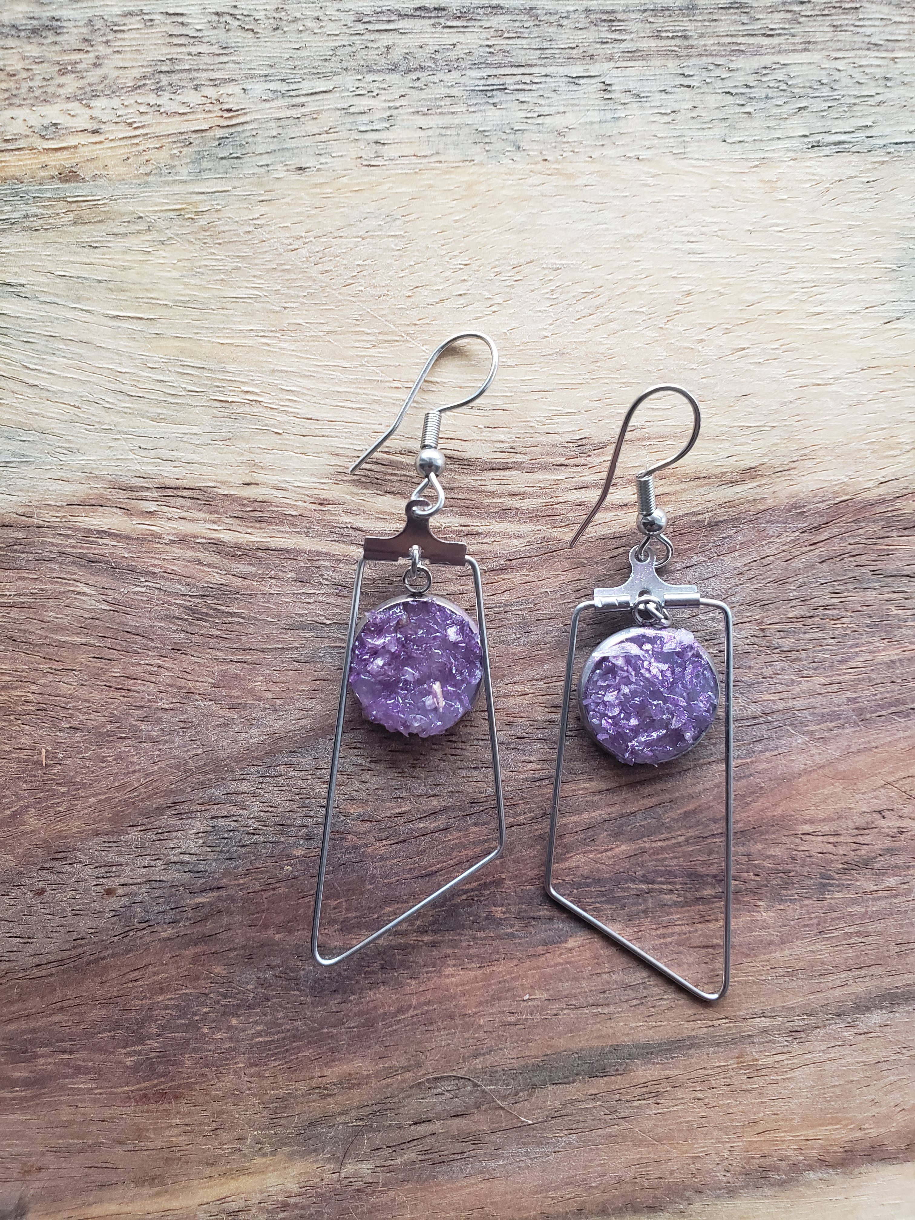 Moon studio jewelry - Wholesale Dangle Earrings - Dangle raw stone earrings26