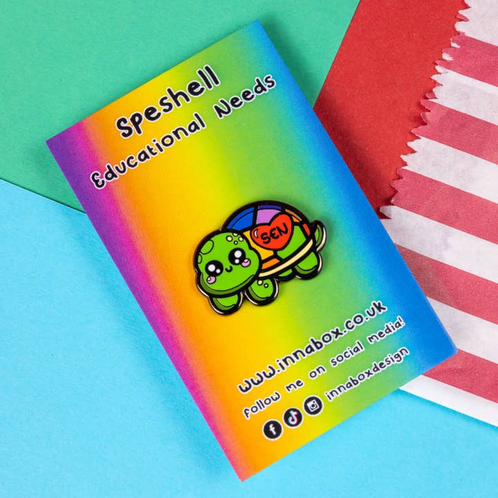Innabox Ltd - Wholesale Lapel Pin/Button - Speshell Educational Needs Tortoise Enamel Pin - SEN - Special Educational Needs9