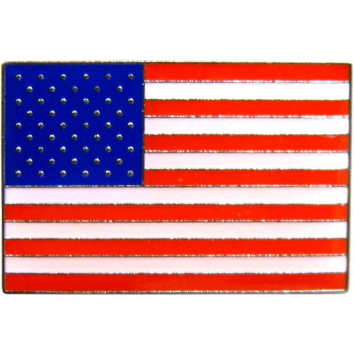 Square Deal Recordings & Supplies - Wholesale Lapel Pin/Button - Enamel Pin - Flag - USA United States of America American 1"