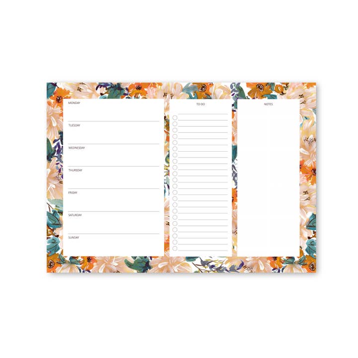 Bloc-notes de planification hebdomadaire A4, liste de tâches, planificateur de rendez-vous pour la vente par Emadam - Art & Design