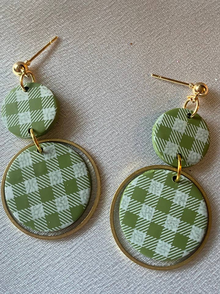 Gingham Earrings for wholesale by Marcelo's Shop