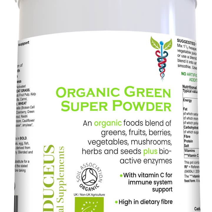 CADUCEUS kruidenapotheek - Wholesale Protein/Superfood Powder - Organic Green Super Powder 300g powder