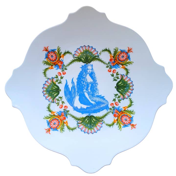Blå Havfrue | Middagstallerken | Håndemaljeret (Kopi) for engroshandel hos Le Puppet Regime