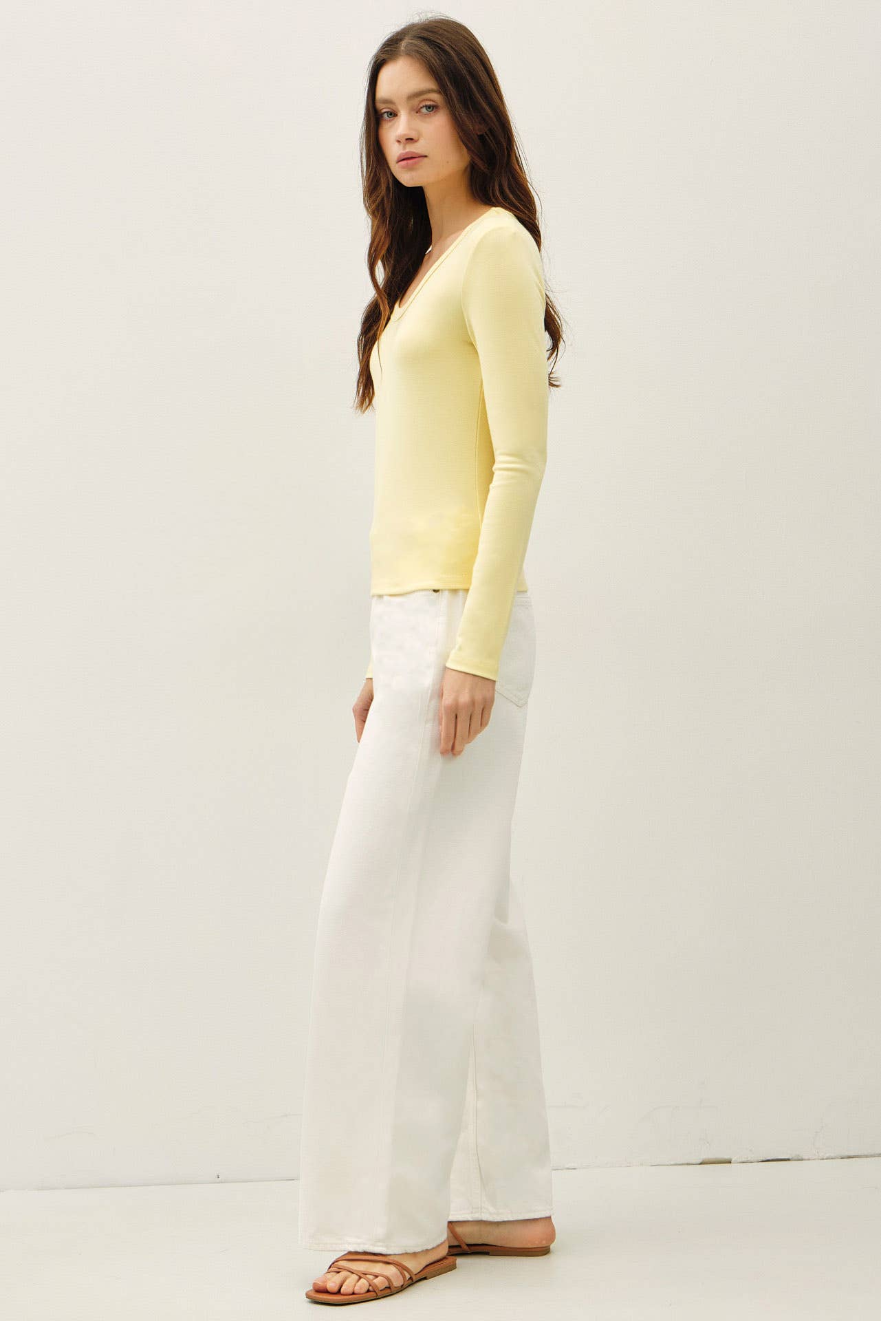 Be Cool - Wholesale Knit Top - Women's - SOFT JERSEY U NECK LONG SLEEVE14