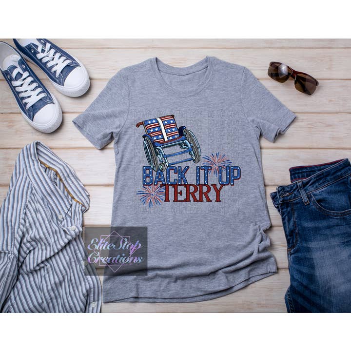 Pour adultes - Back It Up Terry | T-shirt illustré | T-shirt complet pour la vente par EliteStop Creations