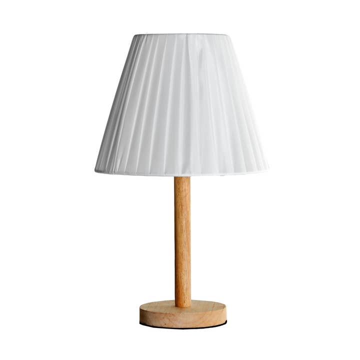 Paulownia Wood Table Lamp Brown 24X24X40cm for wholesale by B&B