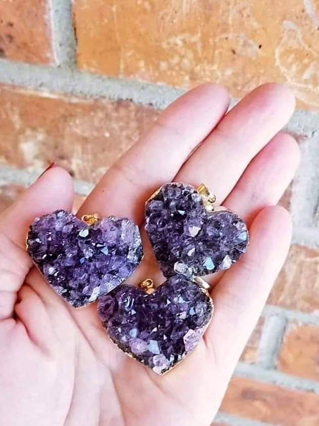 Amethyst Heart Pendant for wholesale by ZARDENIA