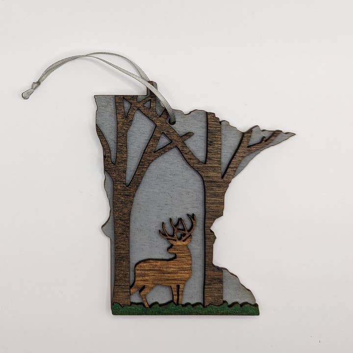 Knit and Nailed - Wholesale Ornament - Minnesota Wood Ornament Art 5" varieties19