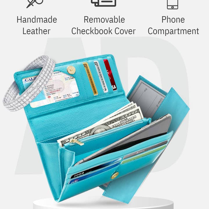 Access Denied Accessories - Wholesale Wallet - Women's - Accordion Clutch Wallet for Women Removable Checkbook Holder21