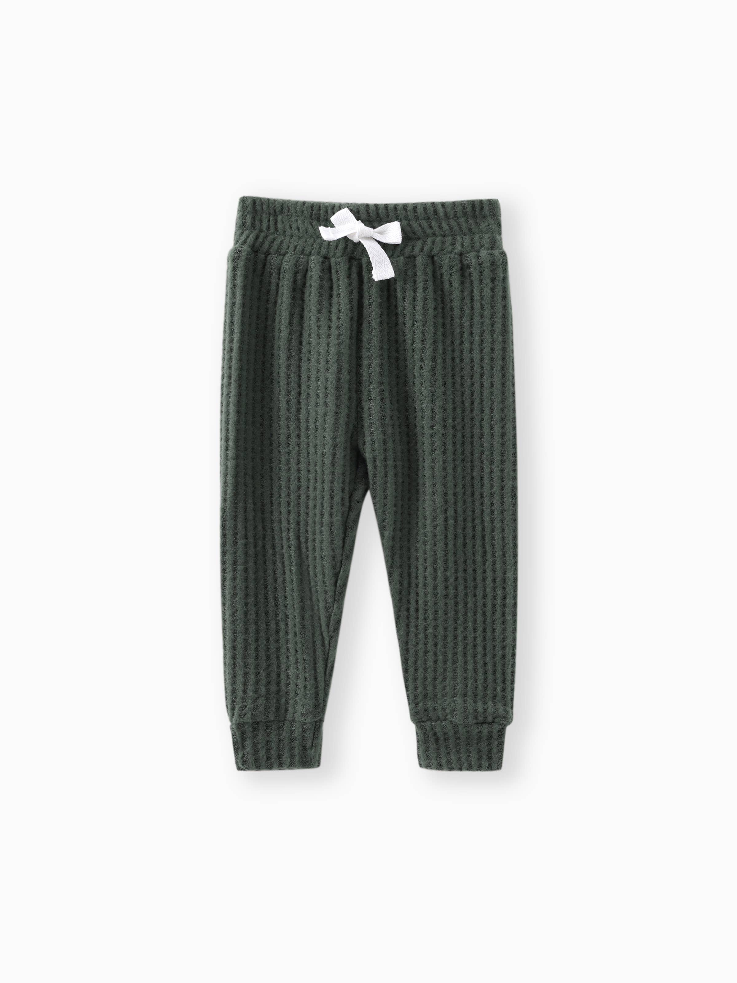 PatPat - Wholesale Clothing Set - Baby - 2pcs Solid Waffle Long-sleeve Baby Set35