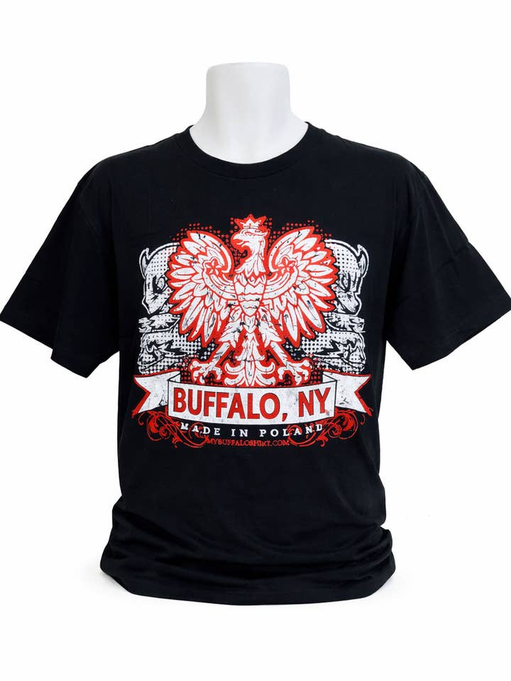 Buffalo Polish (BLACK) unisex t-shirt for wholesale by My Buffalo Shirt
